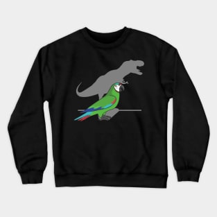 t-rex severe macaw Crewneck Sweatshirt